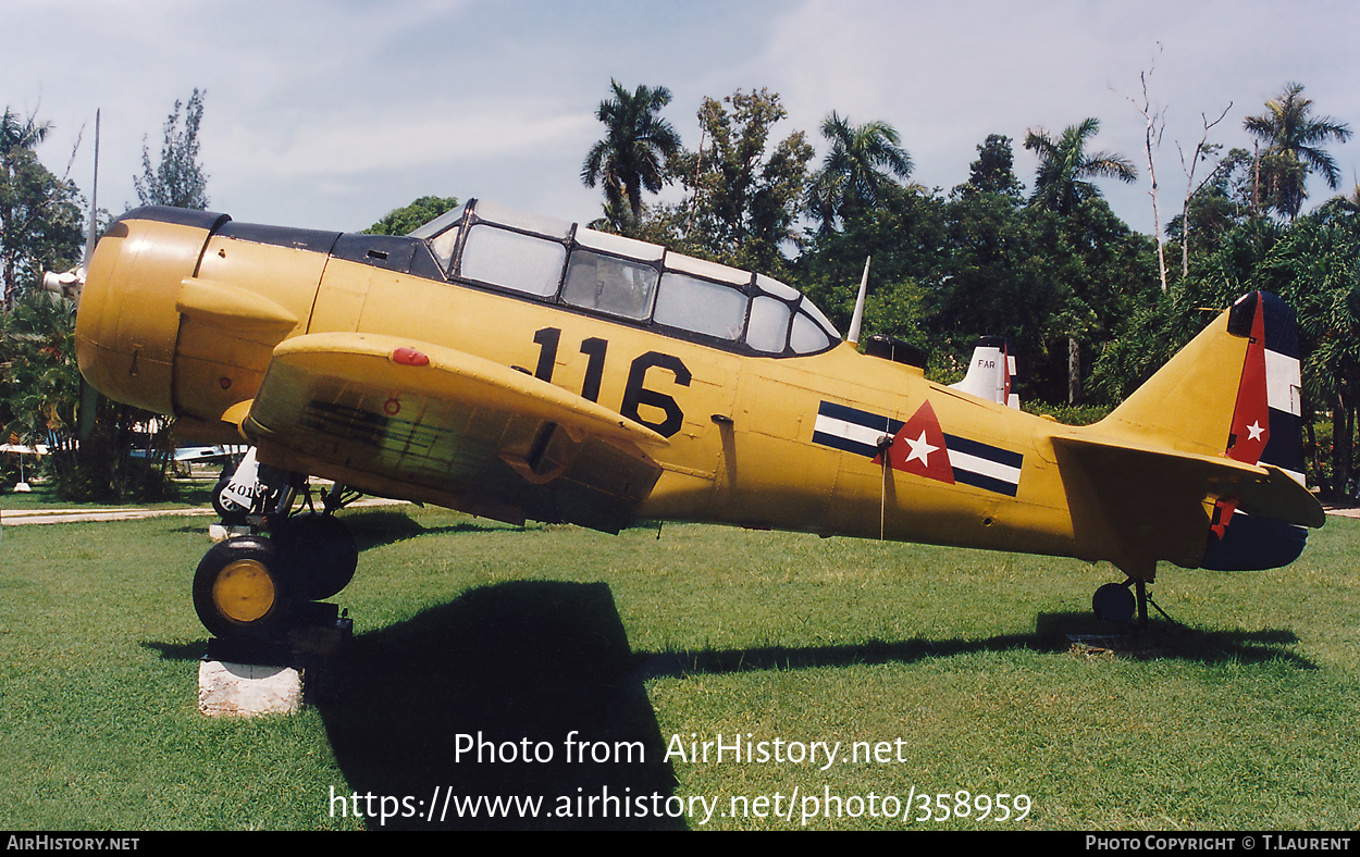 Aircraft Photo of 116 | North American Harvard Mk4 | Cuba - Air Force | AirHistory.net #358959