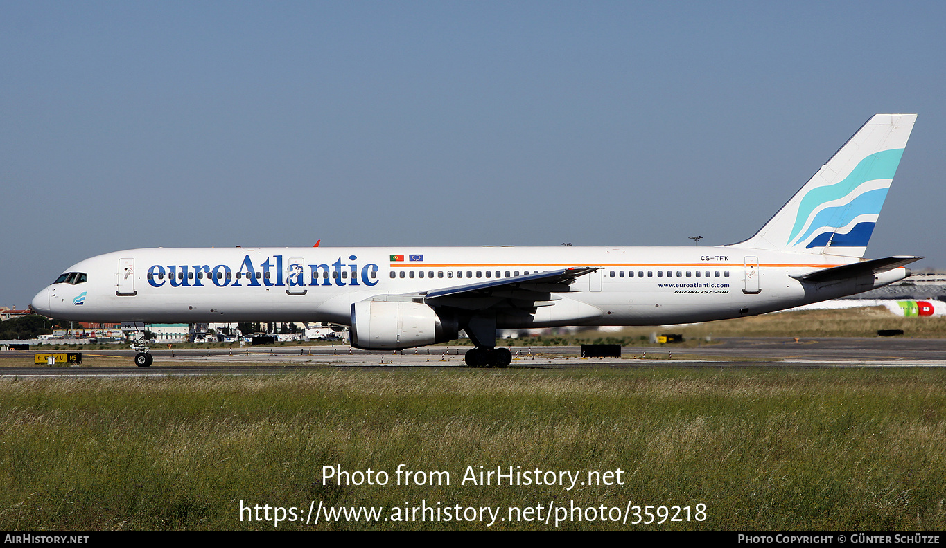 Aircraft Photo of CS-TFK | Boeing 757-2G5 | Euro Atlantic Airways | AirHistory.net #359218