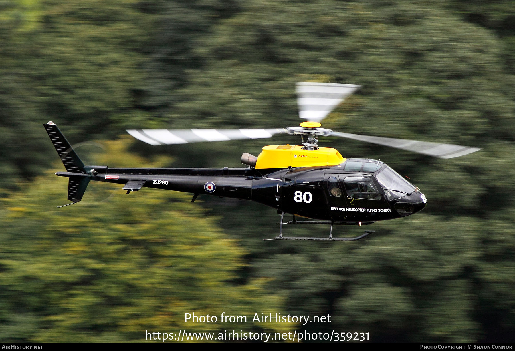 Aircraft Photo of ZJ280 | Eurocopter AS-350BB Squirrel HT1 | UK - Air Force | AirHistory.net #359231