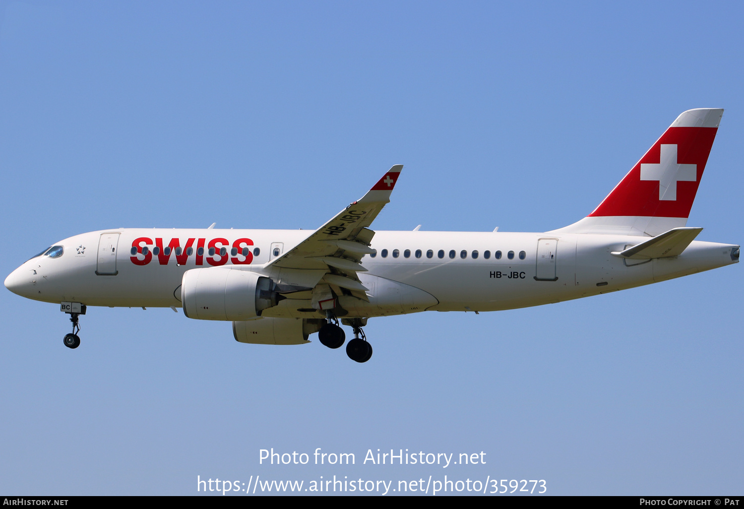 Aircraft Photo of HB-JBC | Bombardier CSeries CS100 (BD-500-1A10) | Swiss International Air Lines | AirHistory.net #359273