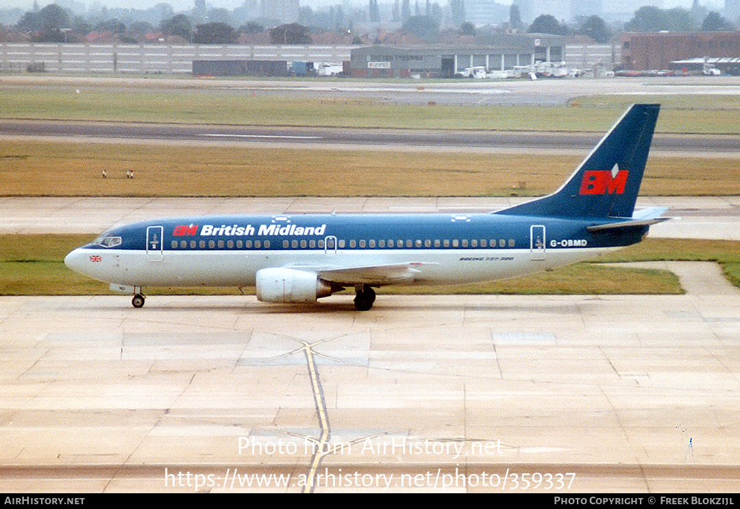 Aircraft Photo of G-OBMD | Boeing 737-33A | British Midland Airways - BMA | AirHistory.net #359337