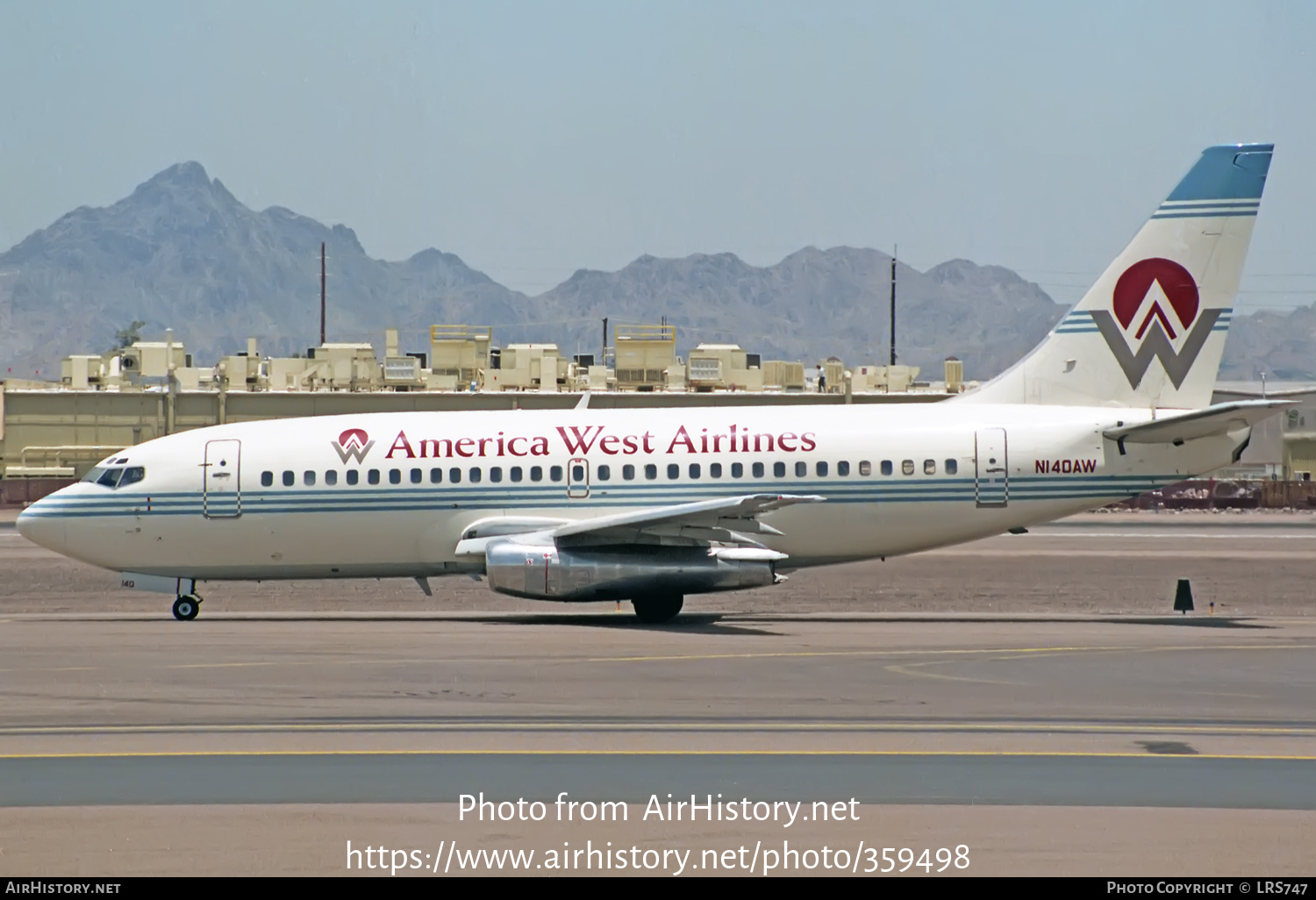 Aircraft Photo of N140AW | Boeing 737-2T4/Adv | America West Airlines | AirHistory.net #359498