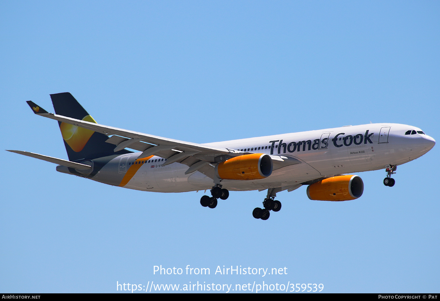 Aircraft Photo of G-VYGK | Airbus A330-243 | Thomas Cook Airlines | AirHistory.net #359539