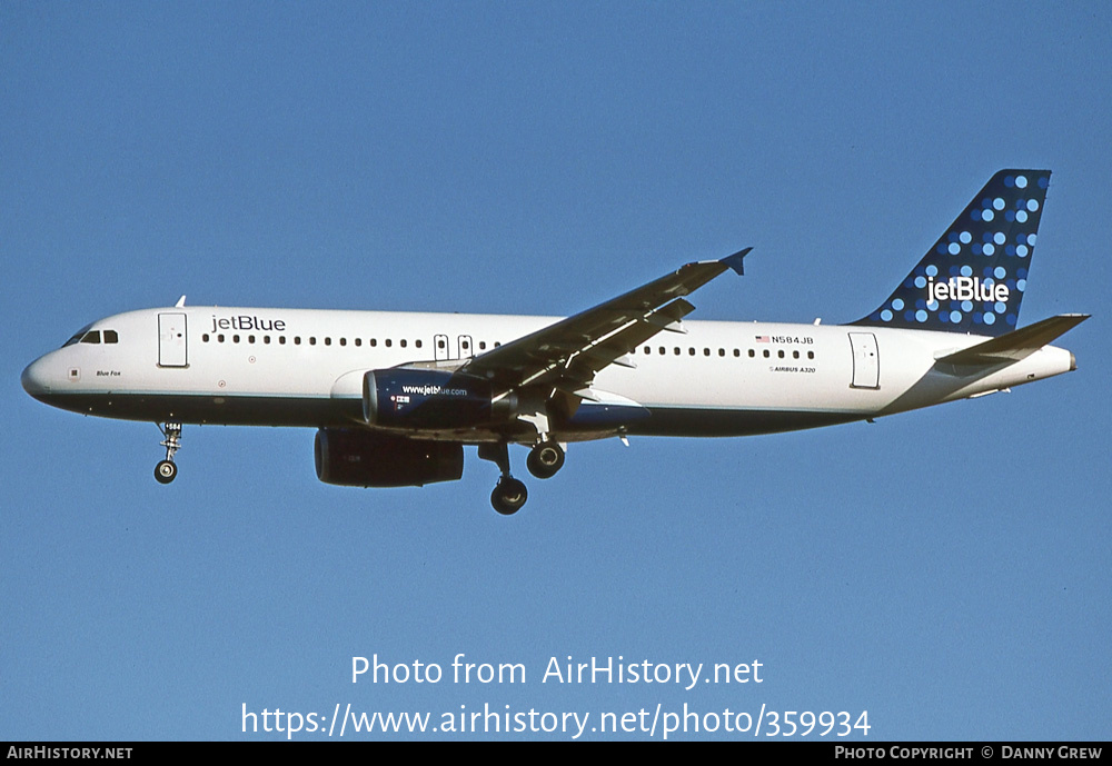 Aircraft Photo of N584JB | Airbus A320-232 | JetBlue Airways | AirHistory.net #359934