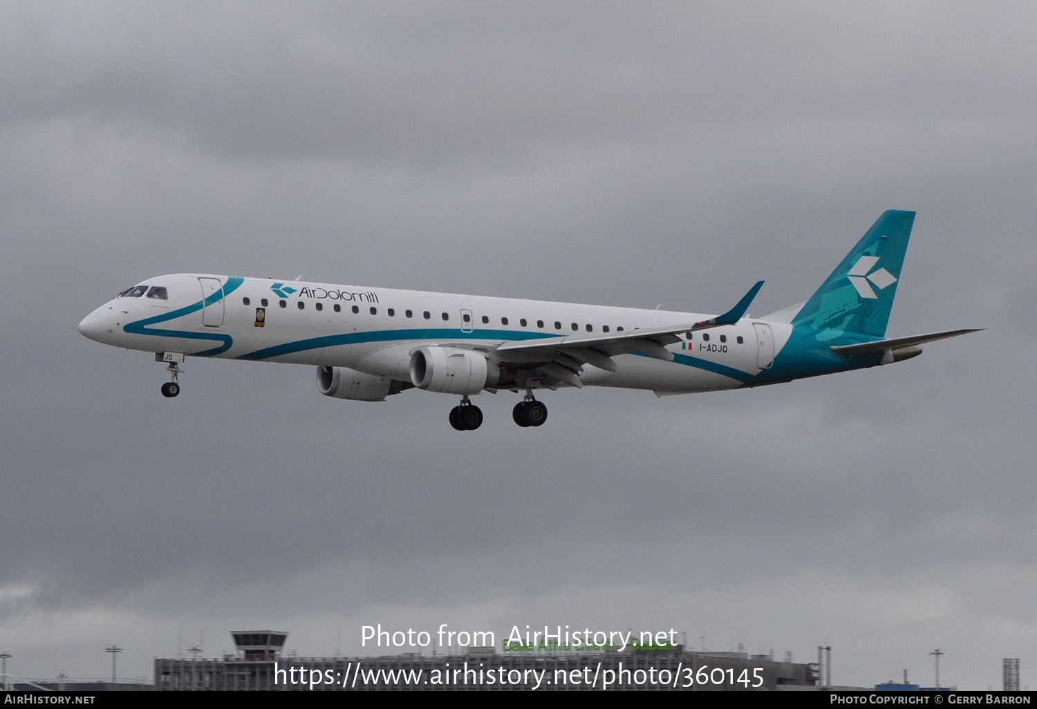 Aircraft Photo of I-ADJQ | Embraer 195LR (ERJ-190-200LR) | Air Dolomiti | AirHistory.net #360145