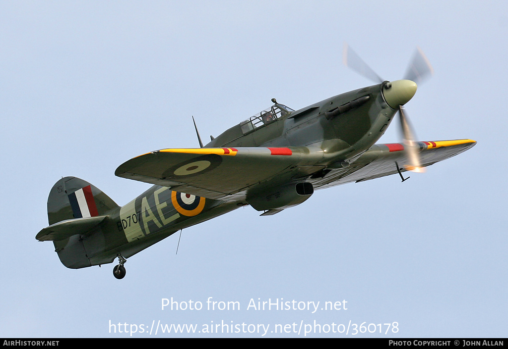 Aircraft Photo of G-HURR / BD707 | Hawker Hurricane Mk12 | UK - Air Force | AirHistory.net #360178