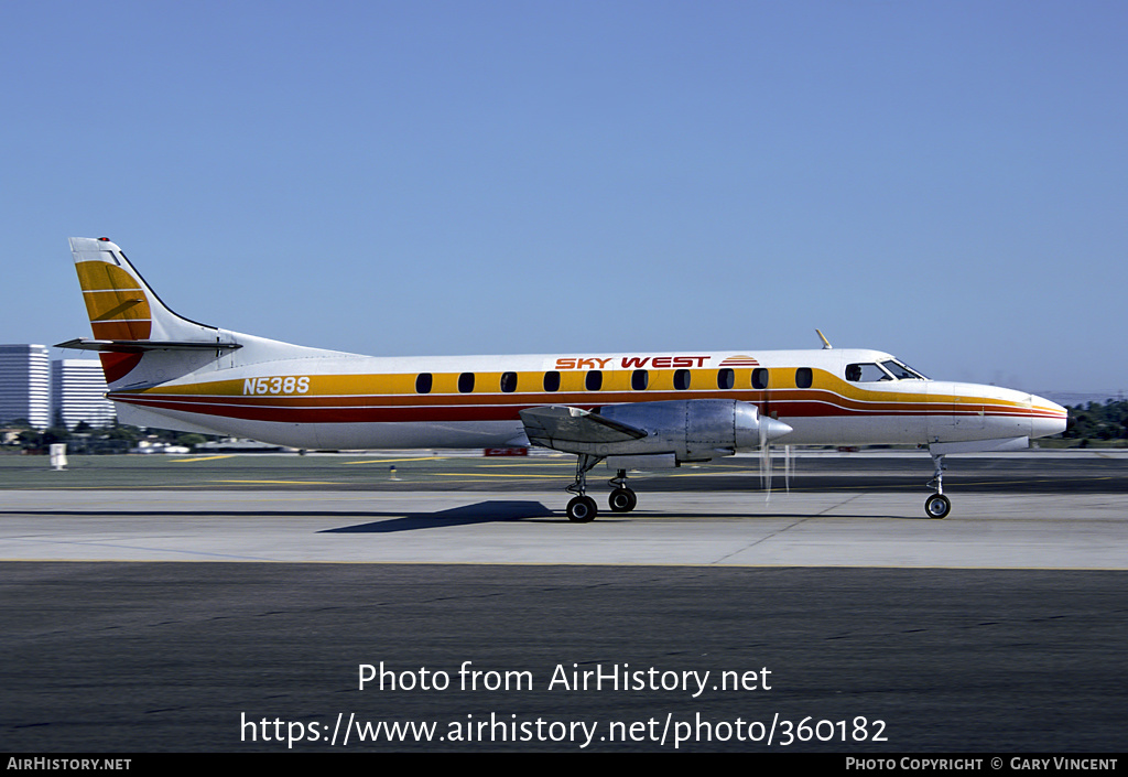 Aircraft Photo of N538S | Fairchild Swearingen SA-226TC Metro II | SkyWest Airlines | AirHistory.net #360182