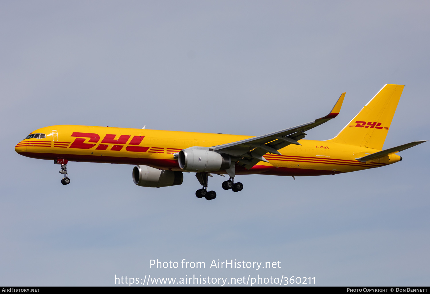 Aircraft Photo of G-DHKU | Boeing 757-223(PCF) | DHL International | AirHistory.net #360211