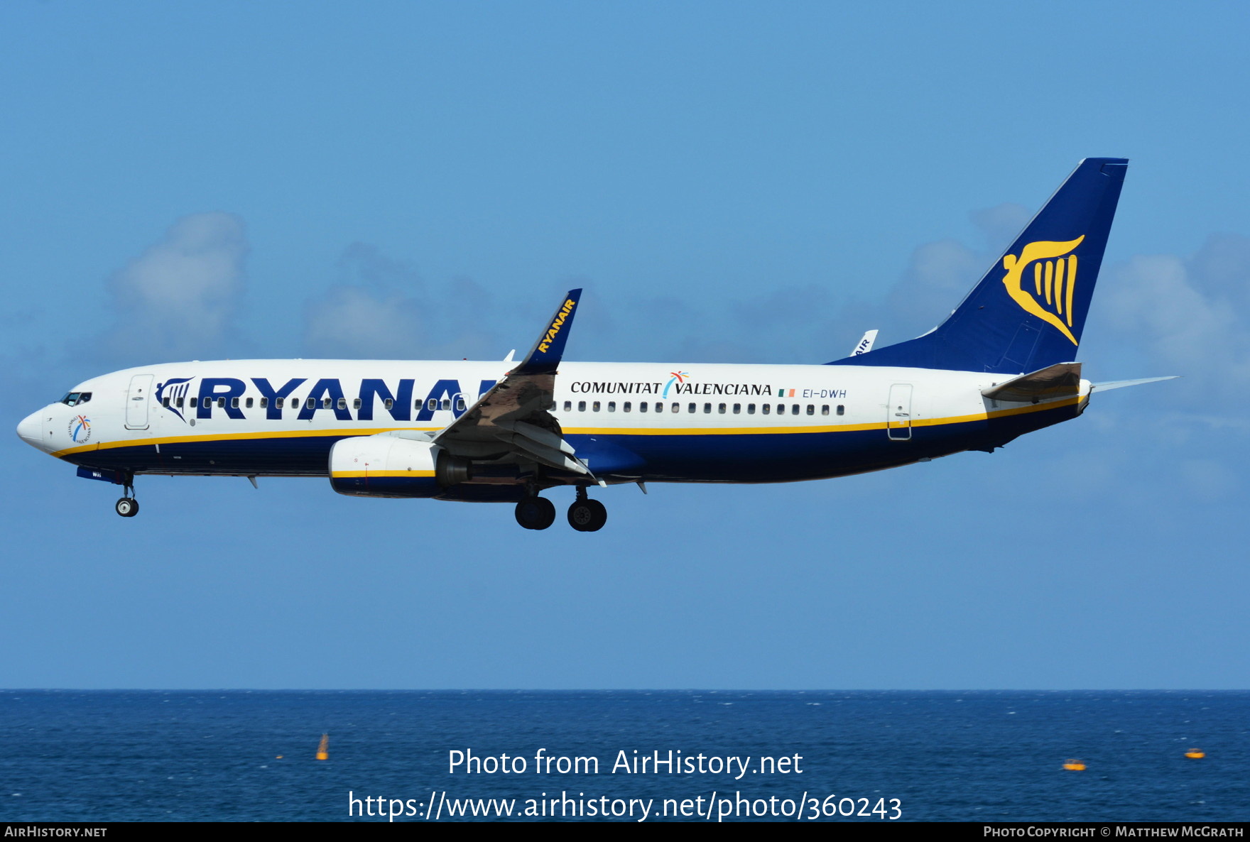 Aircraft Photo of EI-DWH | Boeing 737-8AS | Ryanair | AirHistory.net #360243