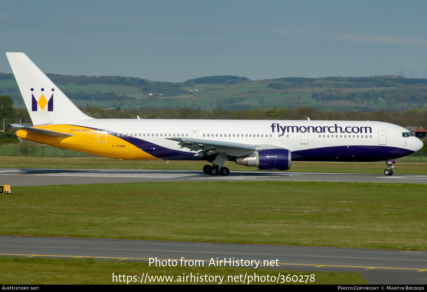 Aircraft Photo of G-DIMB | Boeing 767-31K/ER | Monarch Airlines | AirHistory.net #360278