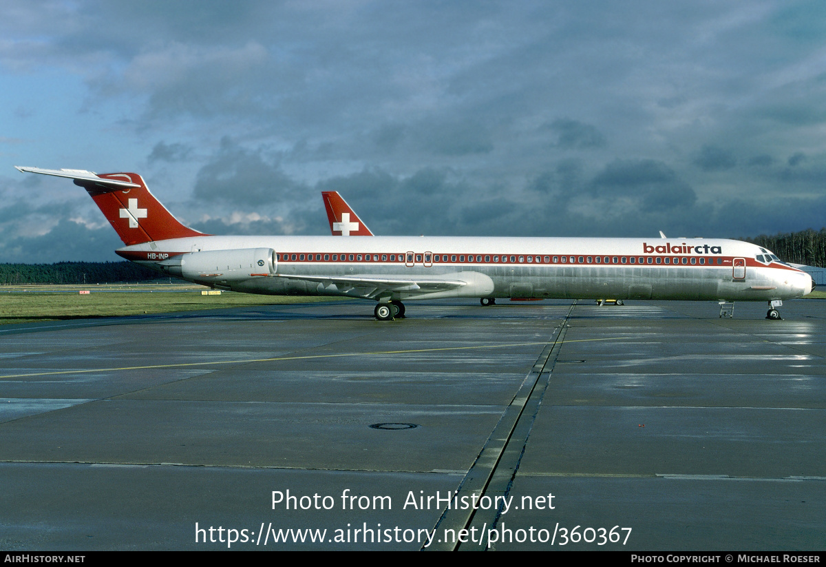 Aircraft Photo of HB-INR | McDonnell Douglas MD-82 (DC-9-82) | BalairCTA | AirHistory.net #360367