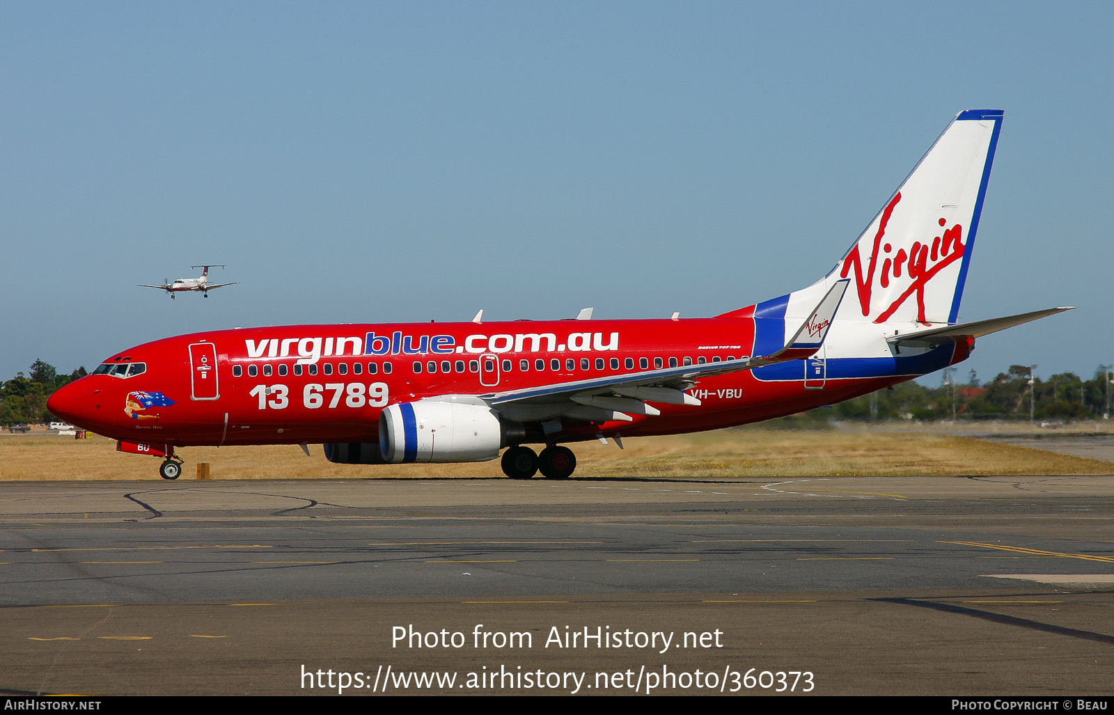 Aircraft Photo of VH-VBU | Boeing 737-76Q | Virgin Blue Airlines | AirHistory.net #360373