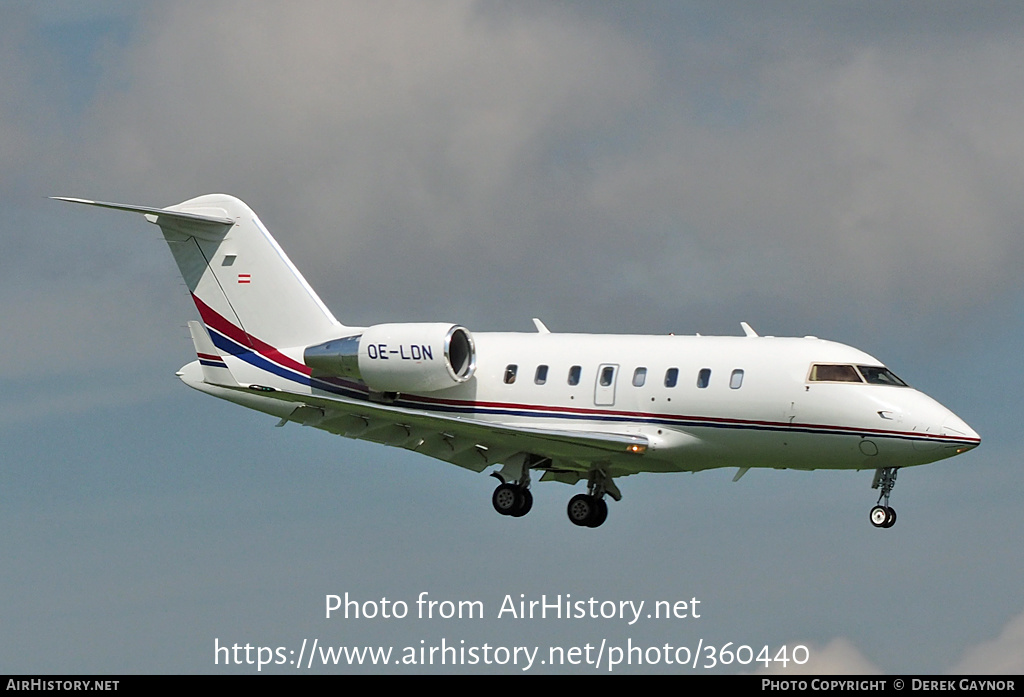 Aircraft Photo of OE-LDN | Bombardier Challenger 650 (CL-600-2B16) | AirHistory.net #360440