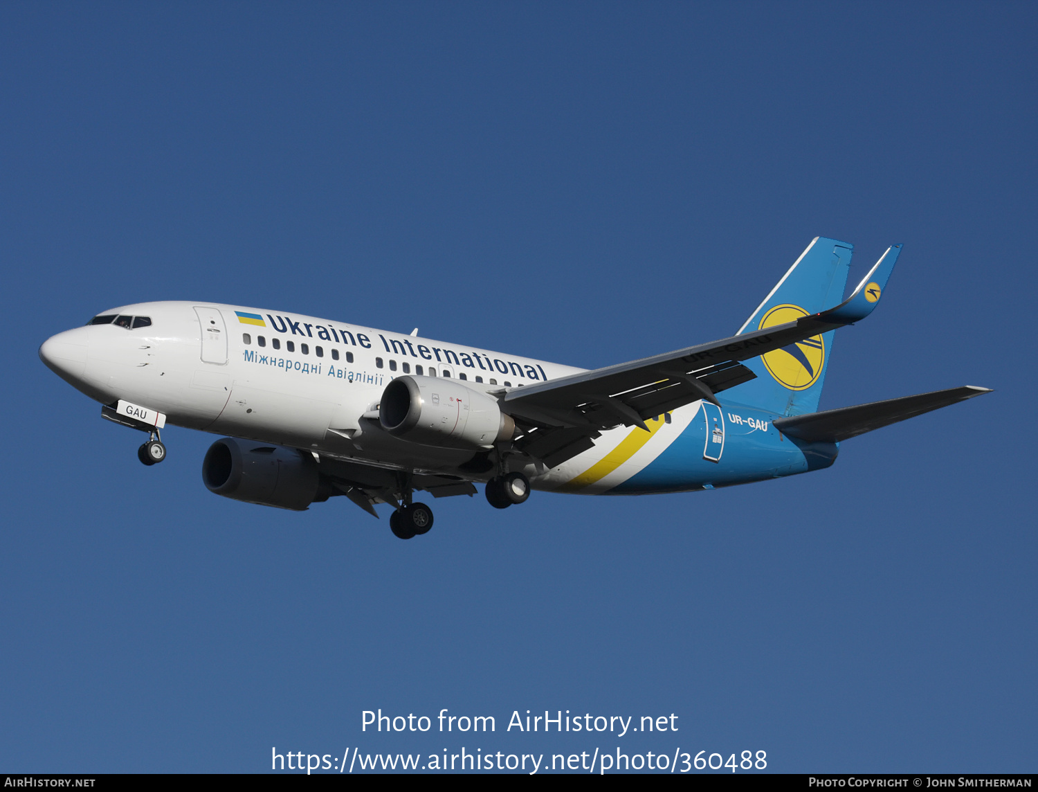 Aircraft Photo of UR-GAU | Boeing 737-5Y0 | Ukraine International Airlines | AirHistory.net #360488