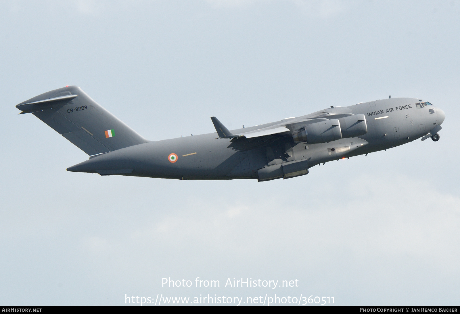 Aircraft Photo of CB-8009 | Boeing C-17A Globemaster III | India - Air Force | AirHistory.net #360511