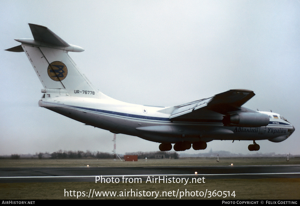 Aircraft Photo of UR-76778 | Ilyushin Il-76MD | Air Ukraine | AirHistory.net #360514