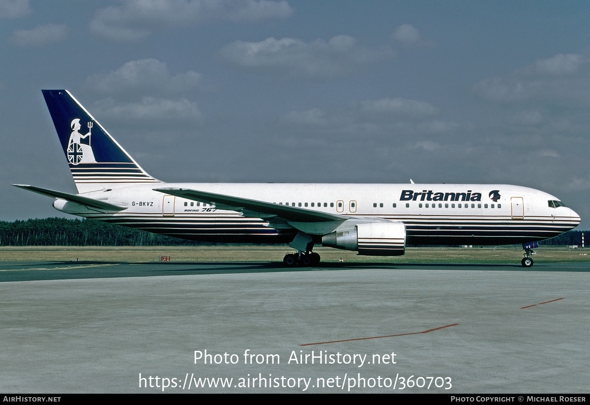 Aircraft Photo of G-BKVZ | Boeing 767-204 | Britannia Airways | AirHistory.net #360703