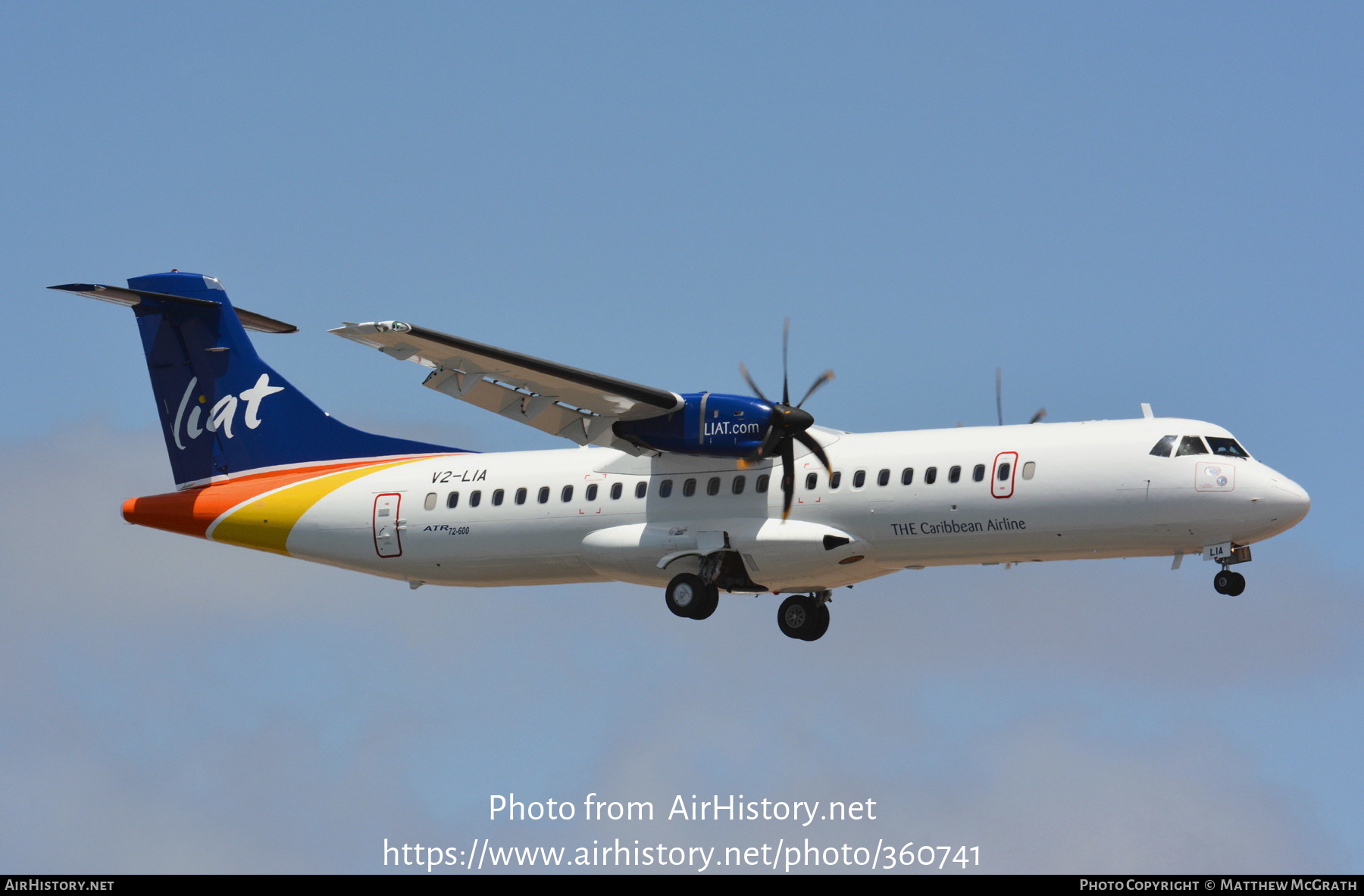 Aircraft Photo of V2-LIA | ATR ATR-72-600 (ATR-72-212A) | LIAT - Leeward Islands Air Transport | AirHistory.net #360741