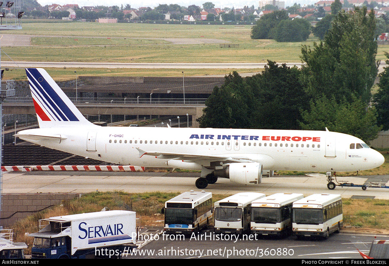 Aircraft Photo of F-GHQC | Airbus A320-211 | Air Inter Europe | AirHistory.net #360880