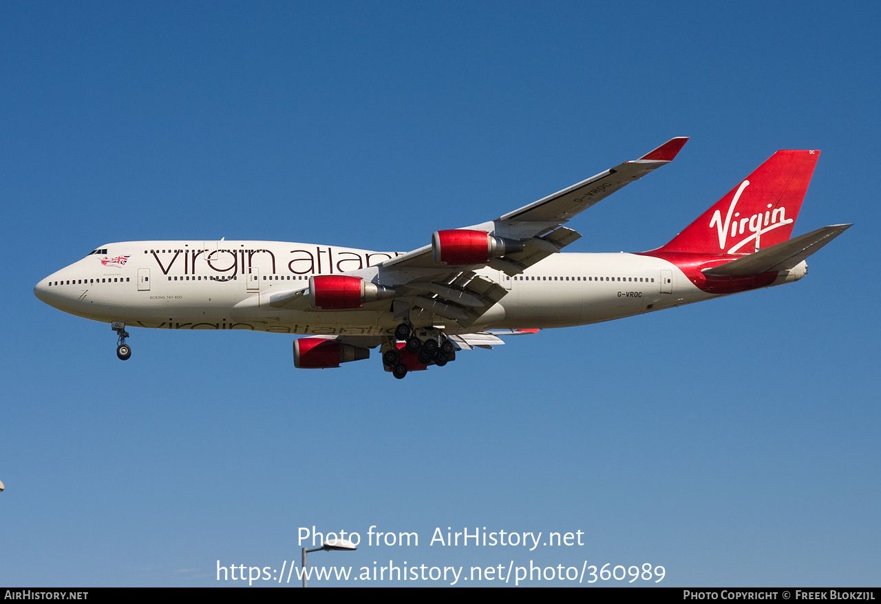 Aircraft Photo of G-VROC | Boeing 747-41R | Virgin Atlantic Airways | AirHistory.net #360989