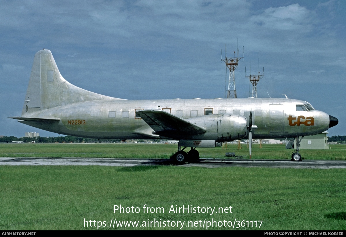 Aircraft Photo of N22913 | Convair VT-29B | Trans Florida Airlines - TFA | AirHistory.net #361117