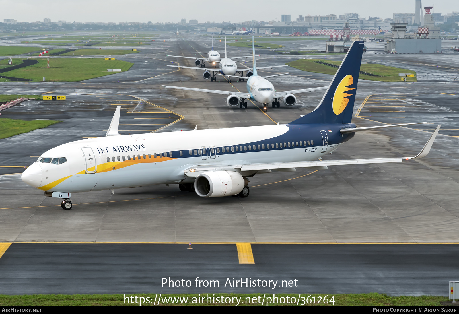 Aircraft Photo of VT-JBH | Boeing 737-85R | Jet Airways | AirHistory.net #361264