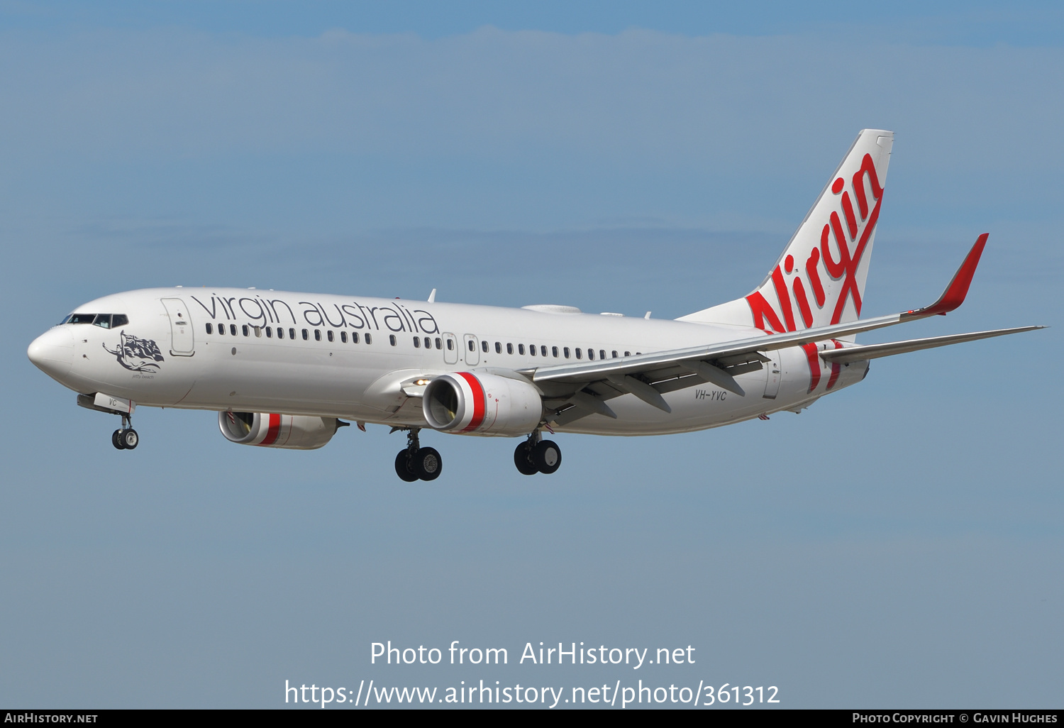 Aircraft Photo of VH-YVC | Boeing 737-8FE | Virgin Australia Airlines | AirHistory.net #361312