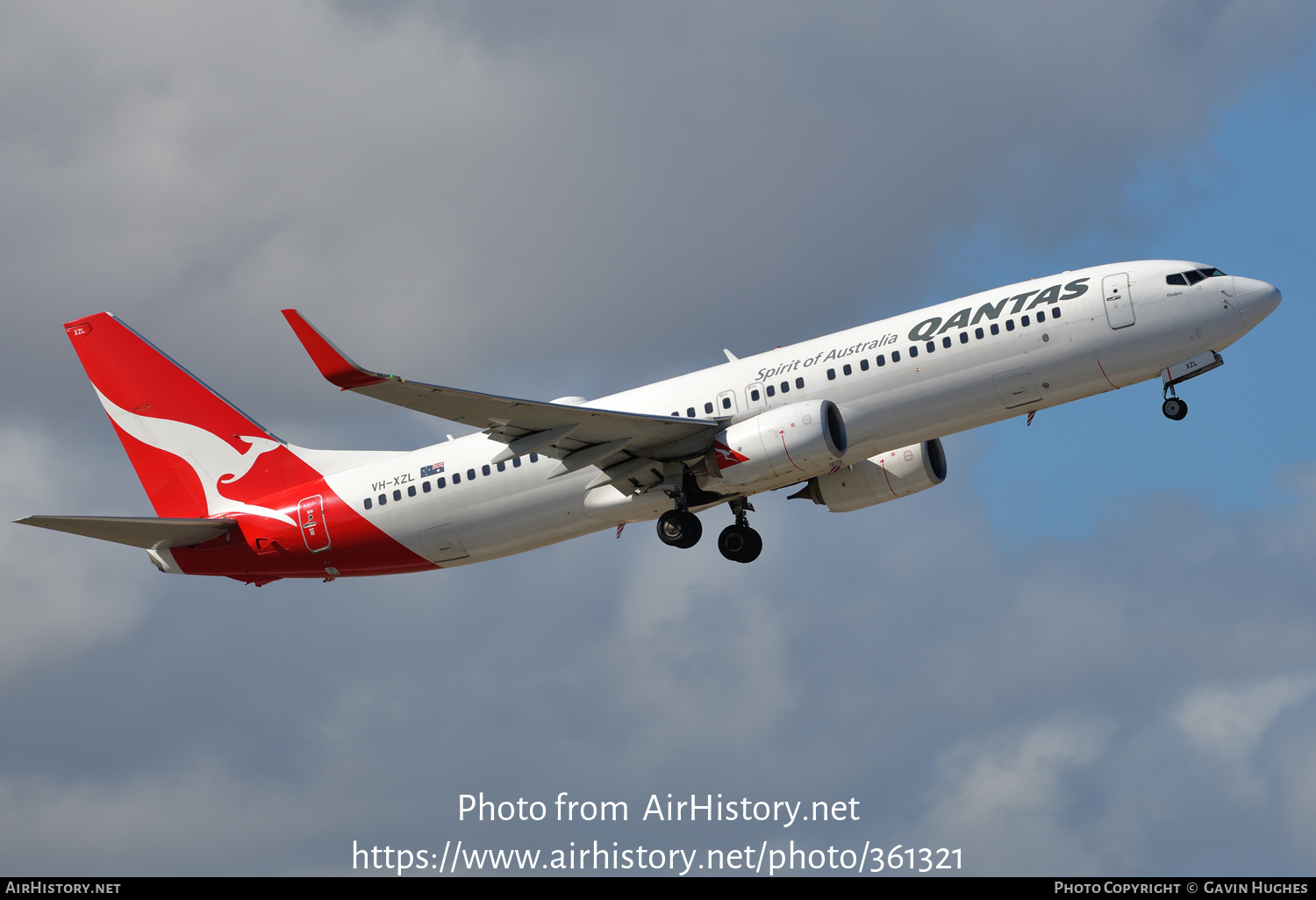 Aircraft Photo of VH-XZL | Boeing 737-838 | Qantas | AirHistory.net #361321