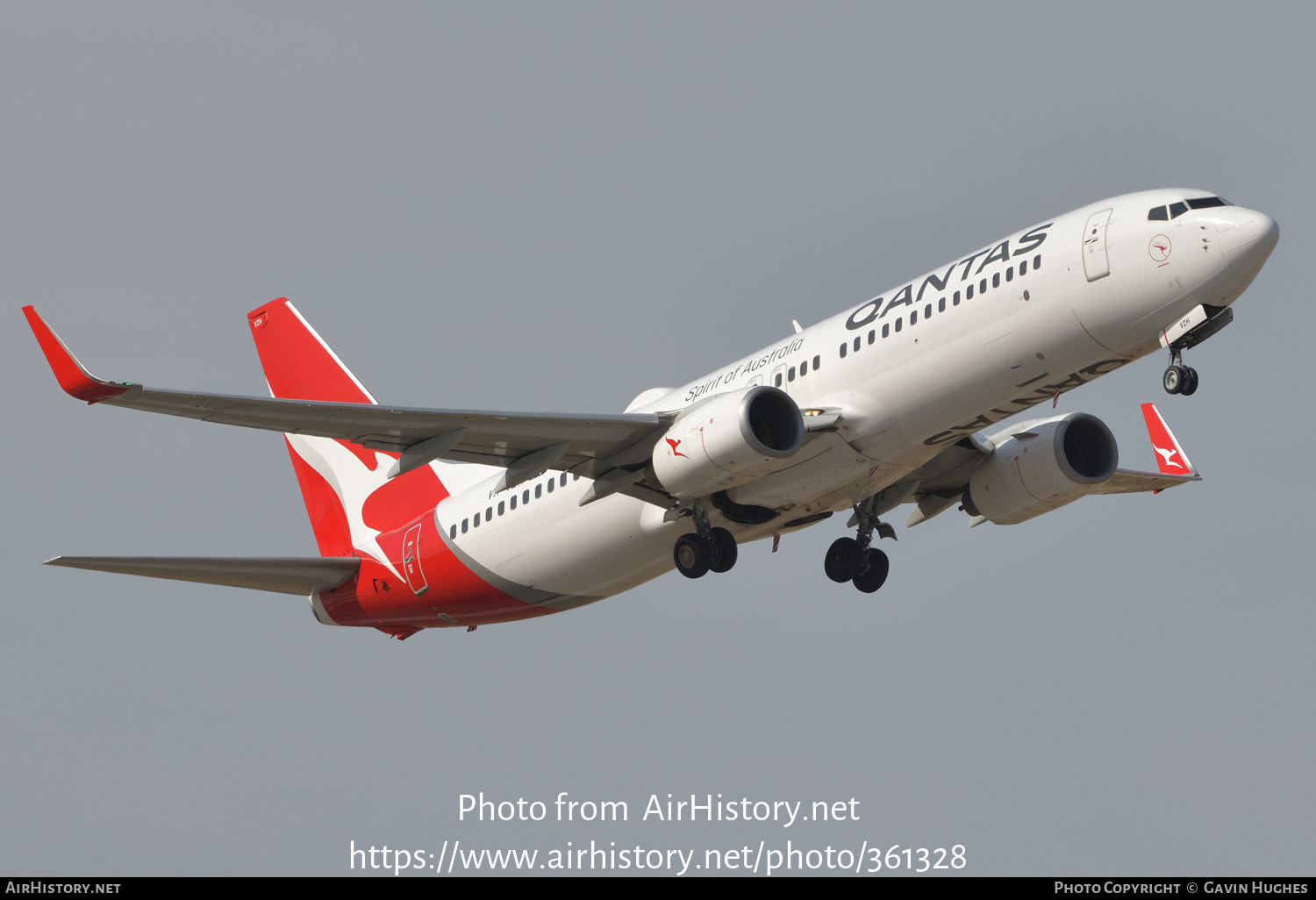 Aircraft Photo of VH-VZH | Boeing 737-838 | Qantas | AirHistory.net #361328