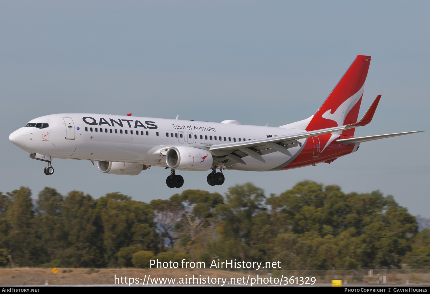 Aircraft Photo of VH-VZG | Boeing 737-838 | Qantas | AirHistory.net #361329