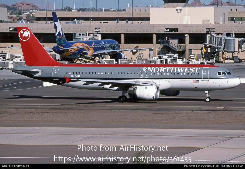 Aircraft Photo of N372NW | Airbus A320-212 | Northwest Airlines | AirHistory.net #361455