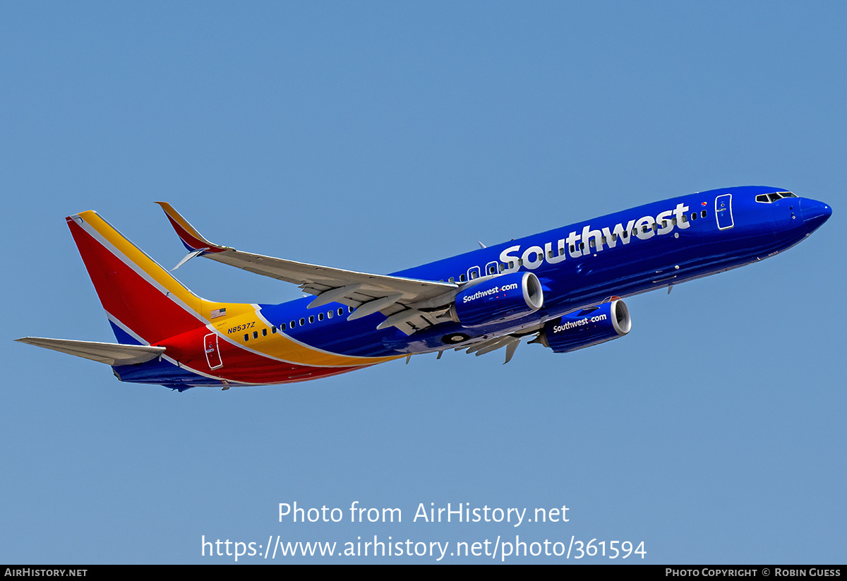 Aircraft Photo of N8537Z | Boeing 737-800 | Southwest Airlines | AirHistory.net #361594