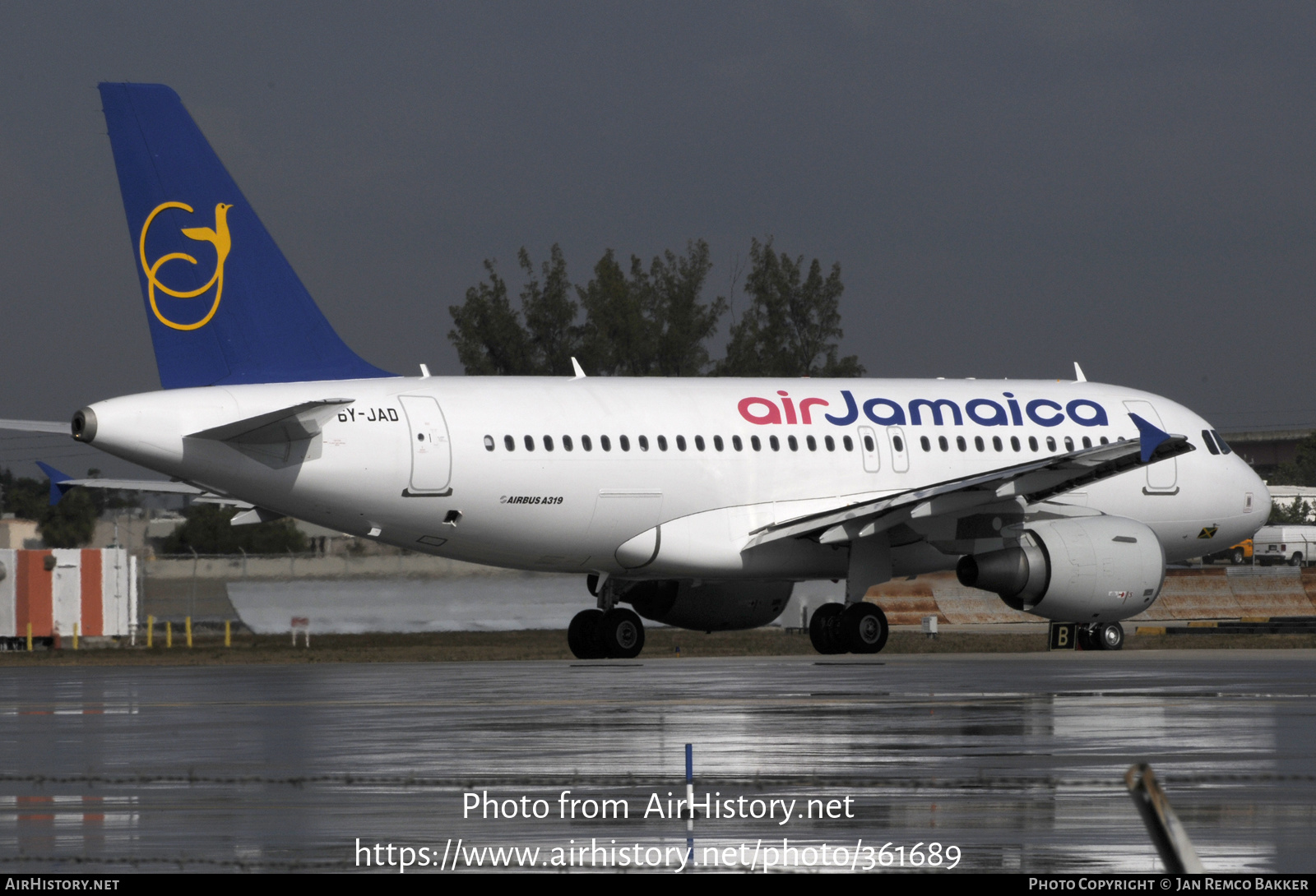 Aircraft Photo of 6Y-JAD | Airbus A319-112 | Air Jamaica | AirHistory.net #361689