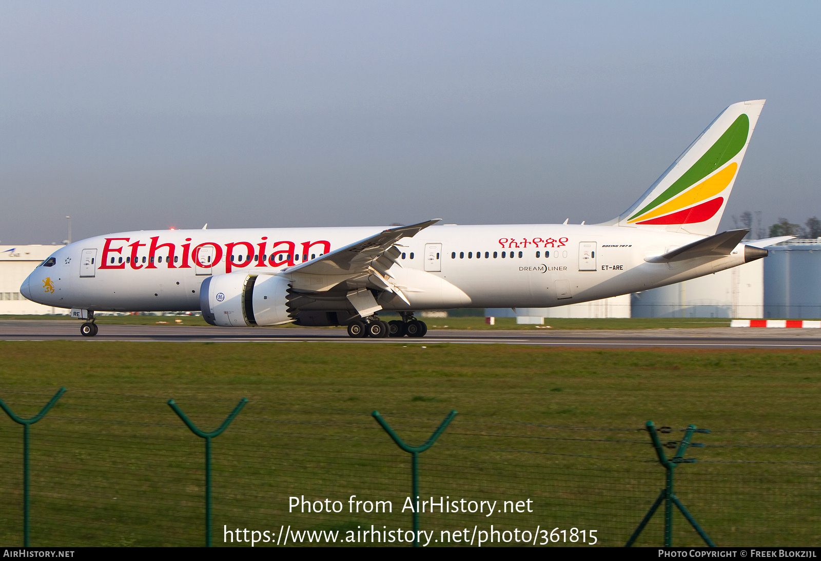 Aircraft Photo of ET-ARE | Boeing 787-8 Dreamliner | Ethiopian Airlines | AirHistory.net #361815