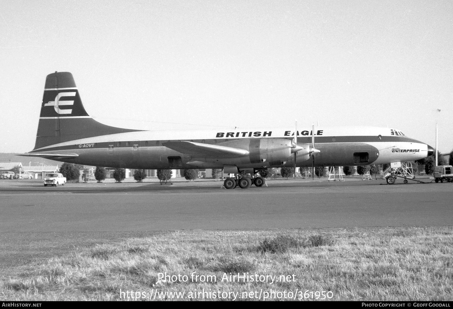 Aircraft Photo of G-AOVT | Bristol 175 Britannia 312 | British Eagle International Airlines | AirHistory.net #361950