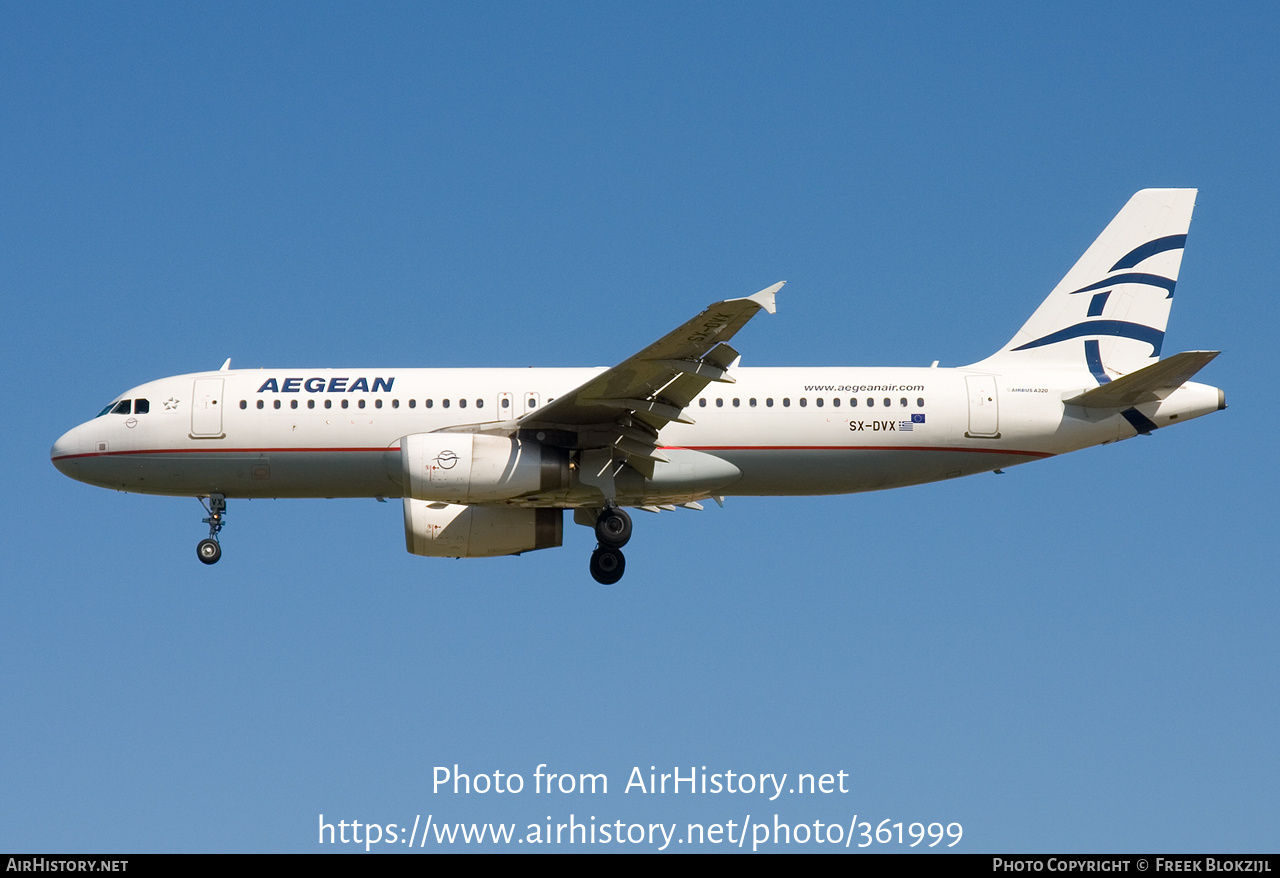 Aircraft Photo of SX-DVX | Airbus A320-232 | Aegean Airlines | AirHistory.net #361999