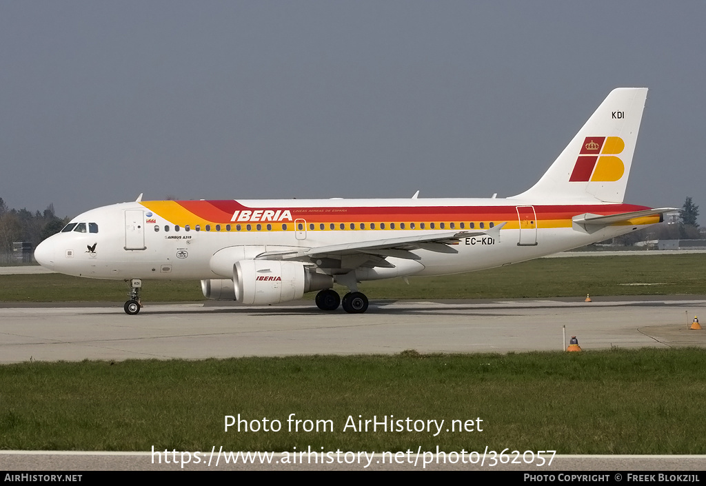 Aircraft Photo of EC-KDI | Airbus A319-111 | Iberia | AirHistory.net #362057