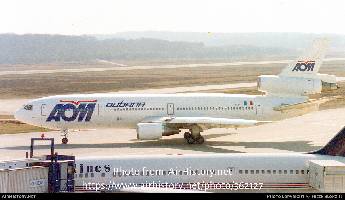 Aircraft Photo of F-GTDF | McDonnell Douglas DC-10-30 | AOM French Airlines | AirHistory.net #362127