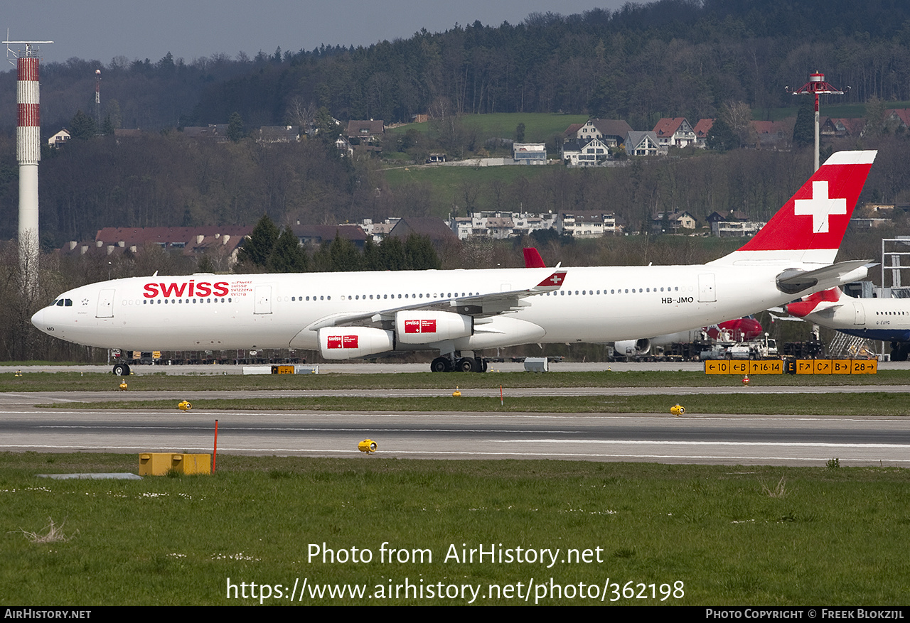 Aircraft Photo of HB-JMO | Airbus A340-313 | Swiss International Air Lines | AirHistory.net #362198