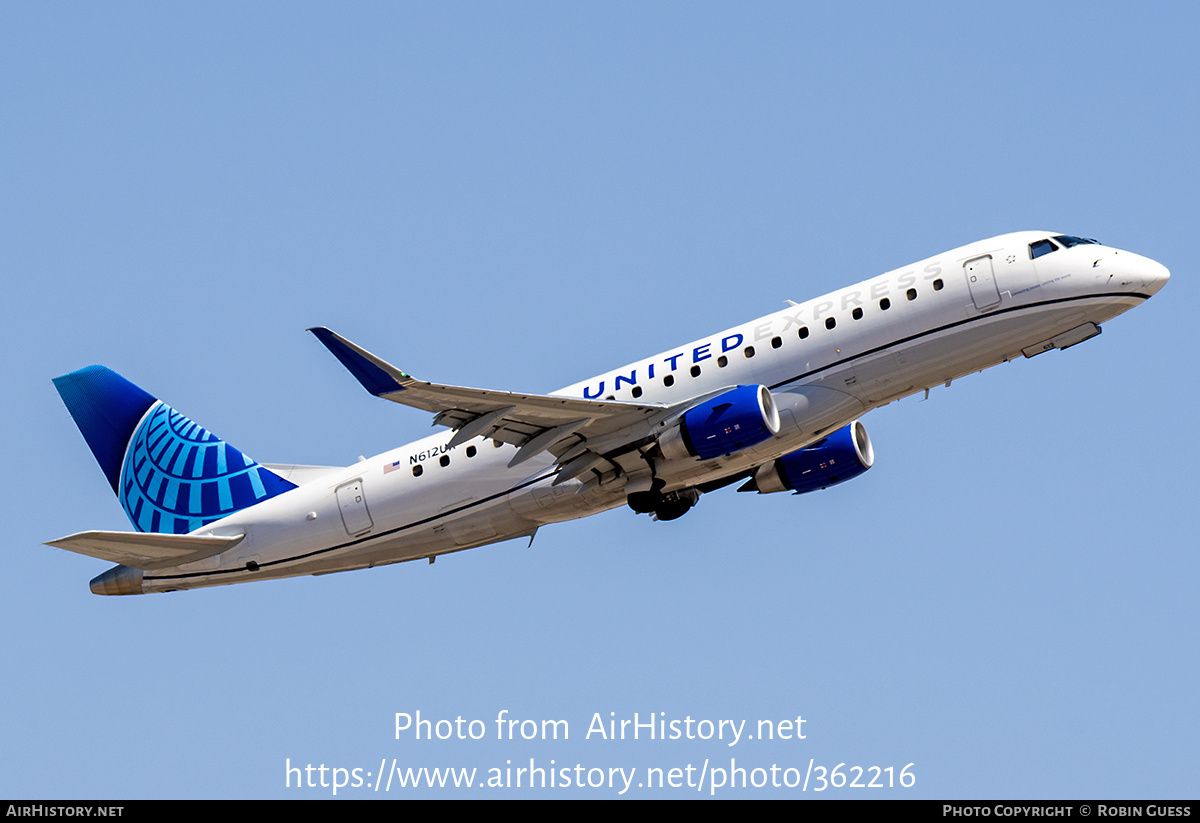 Aircraft Photo of N612UX | Embraer 175LR (ERJ-170-200LR) | United Express | AirHistory.net #362216