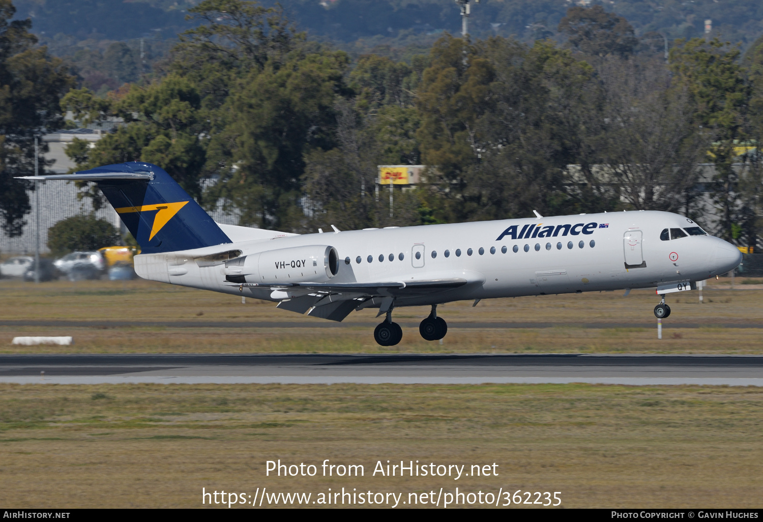 Aircraft Photo of VH-QQY | Fokker 70 (F28-0070) | Alliance Airlines | AirHistory.net #362235