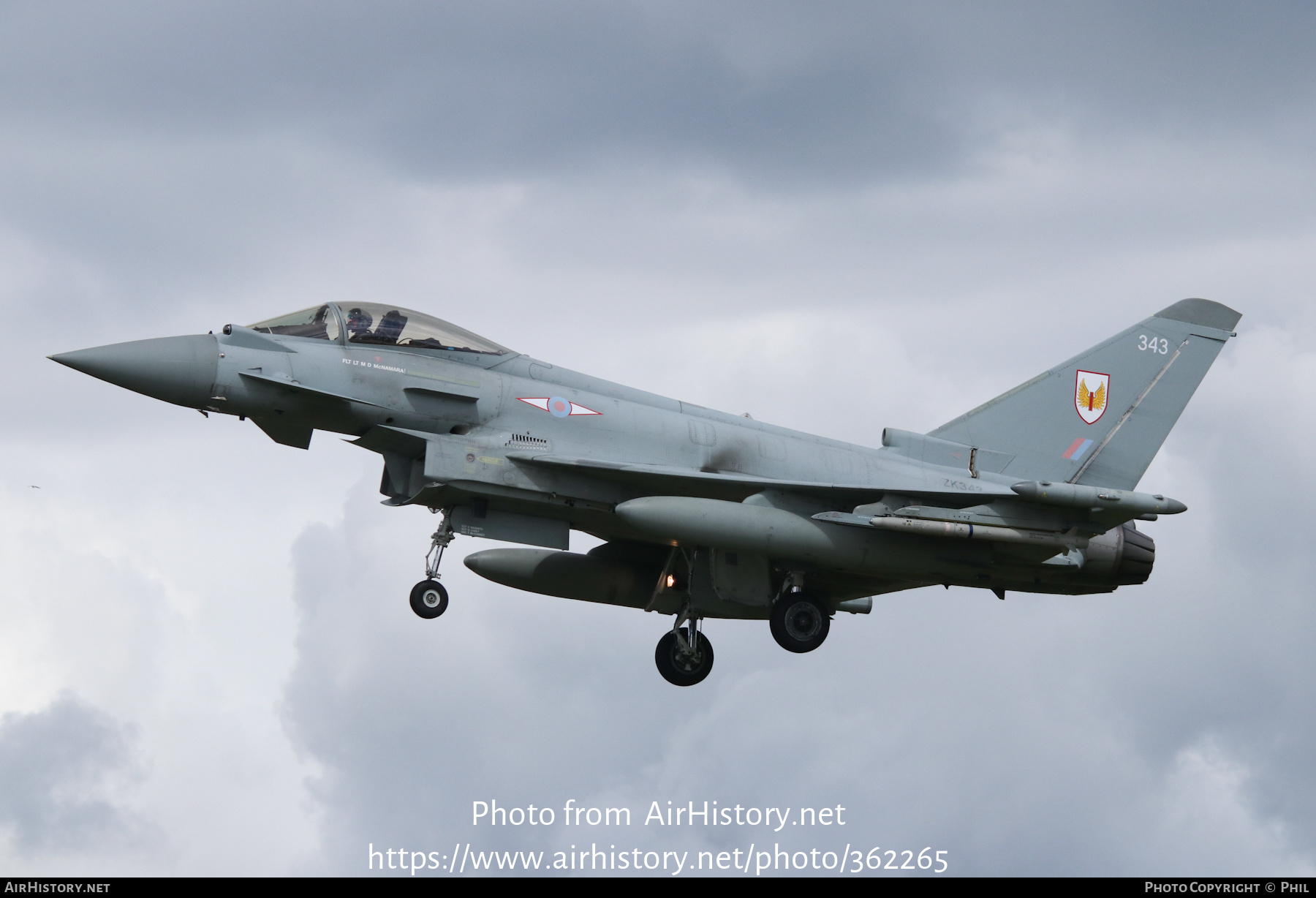 Aircraft Photo of ZK343 | Eurofighter EF-2000 Typhoon FGR4 | UK - Air Force | AirHistory.net #362265