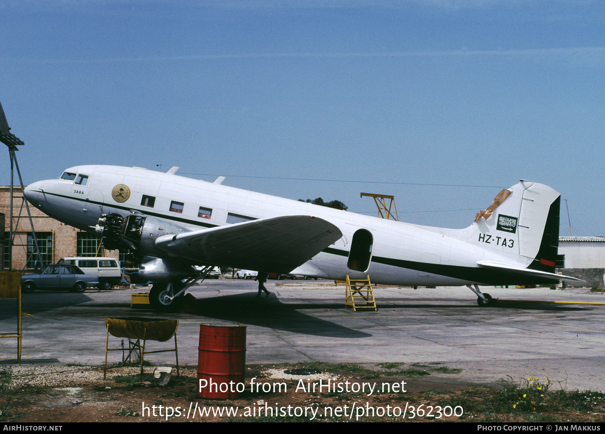 Aircraft Photo of HZ-TA3 | Douglas DC-3(C) | House of Saud | AirHistory.net #362300