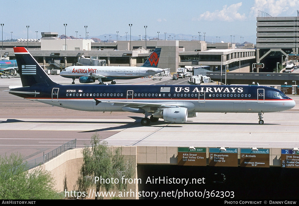 Aircraft Photo of N178US | Airbus A321-211 | US Airways | AirHistory.net #362303