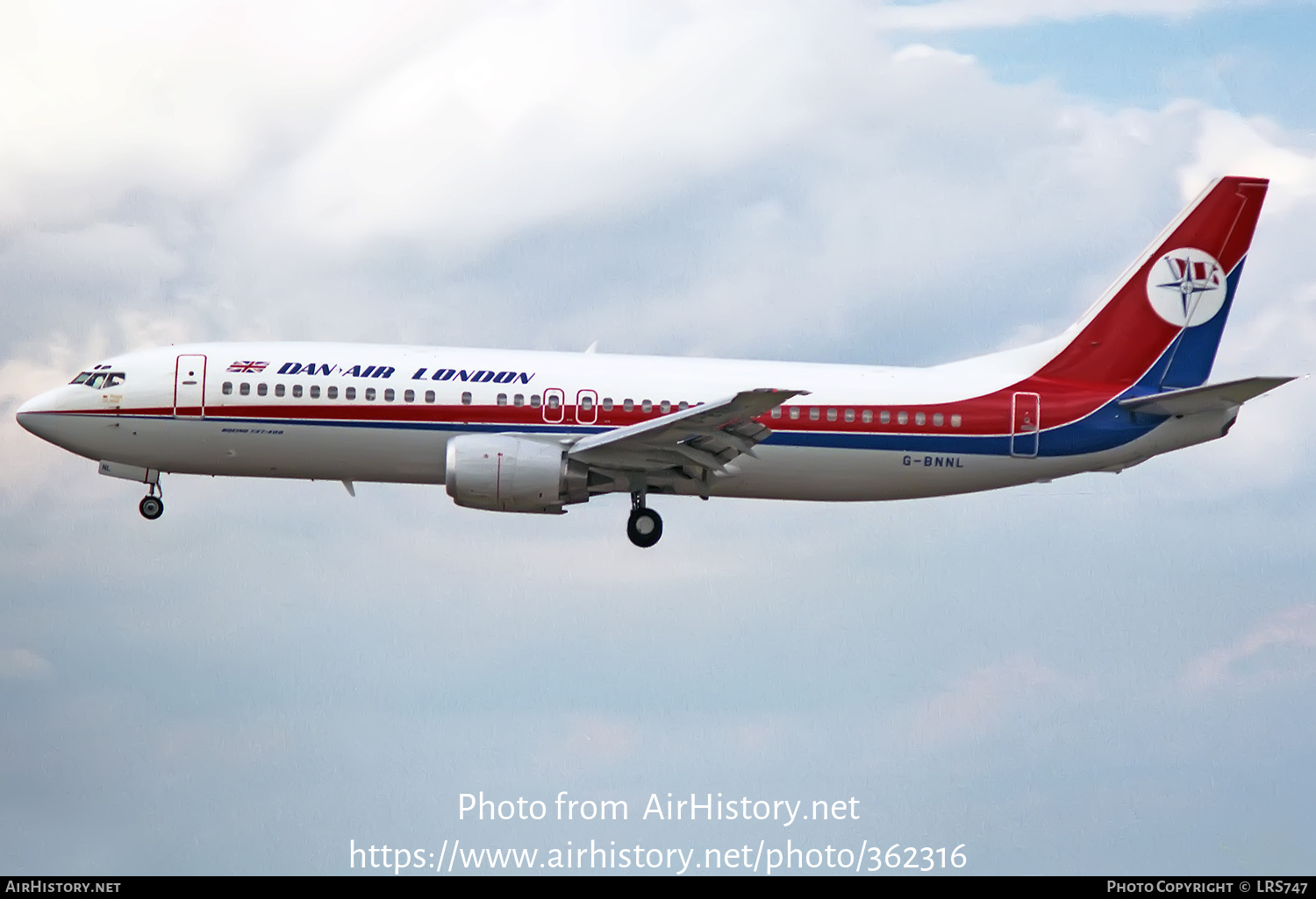 Aircraft Photo of G-BNNL | Boeing 737-4Q8 | Dan-Air London | AirHistory.net #362316