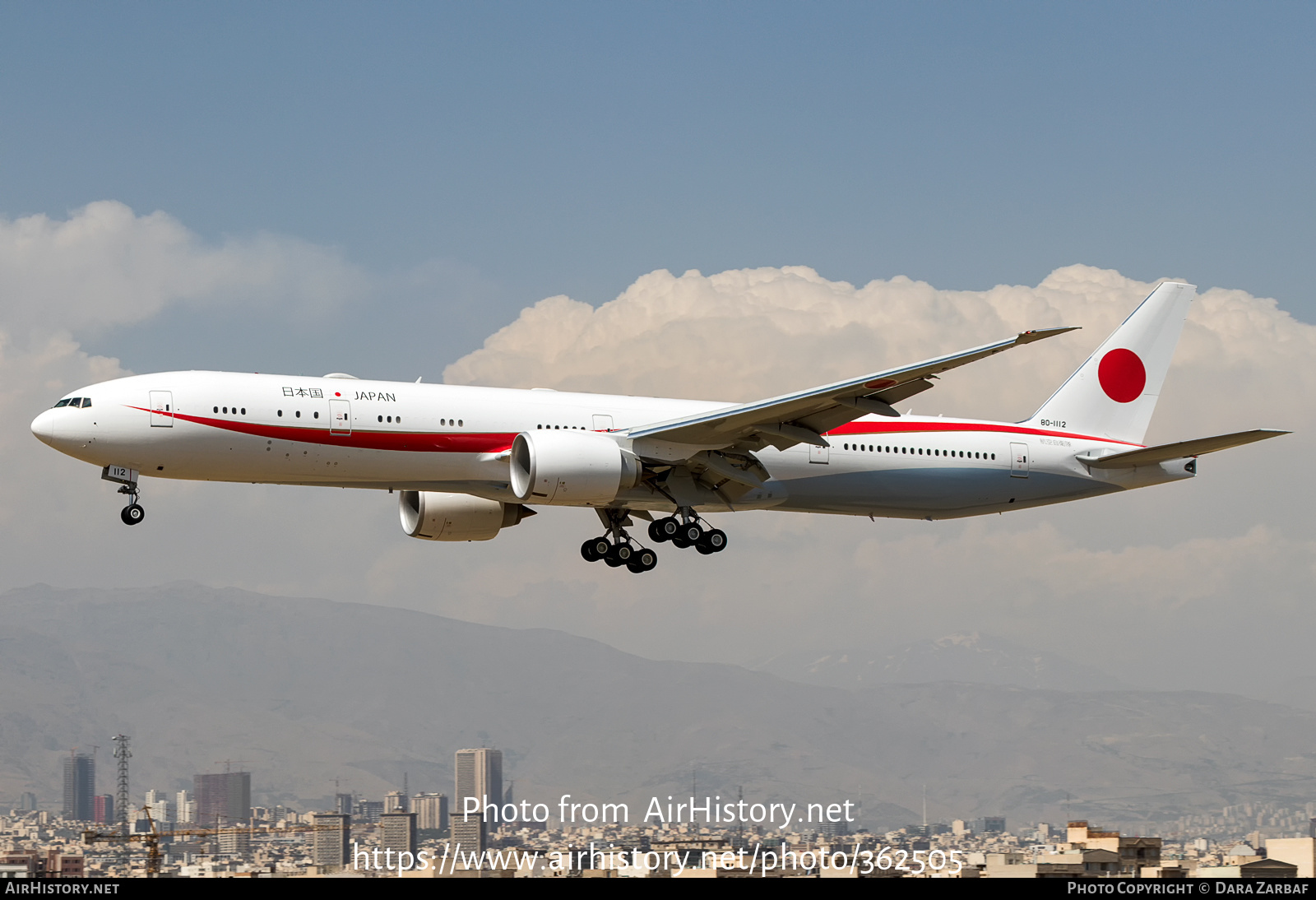 Aircraft Photo of 80-1112 | Boeing 777-300/ER | Japan - Air Force | AirHistory.net #362505