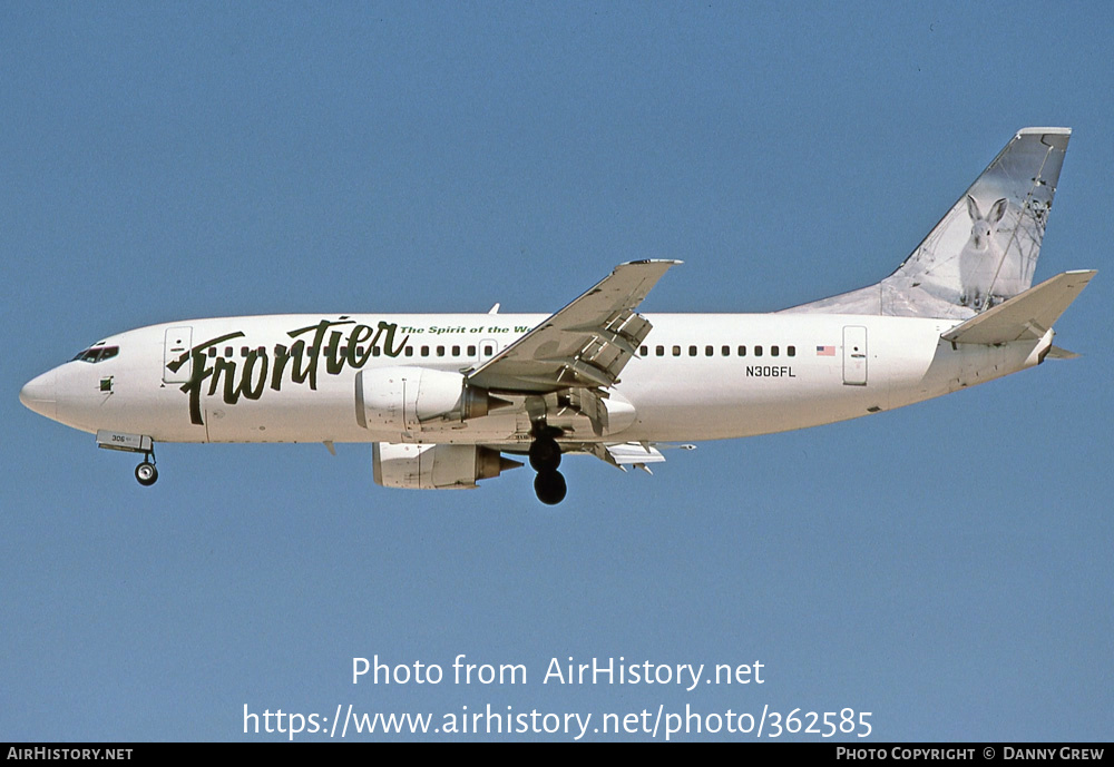 Aircraft Photo of N306FL | Boeing 737-36N | Frontier Airlines | AirHistory.net #362585