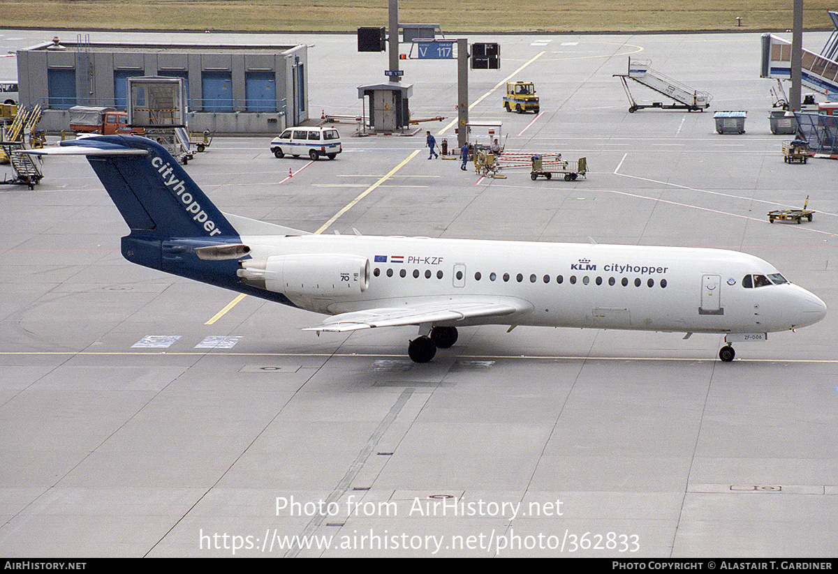 Aircraft Photo of PH-KZF | Fokker 70 (F28-0070) | KLM Cityhopper | AirHistory.net #362833