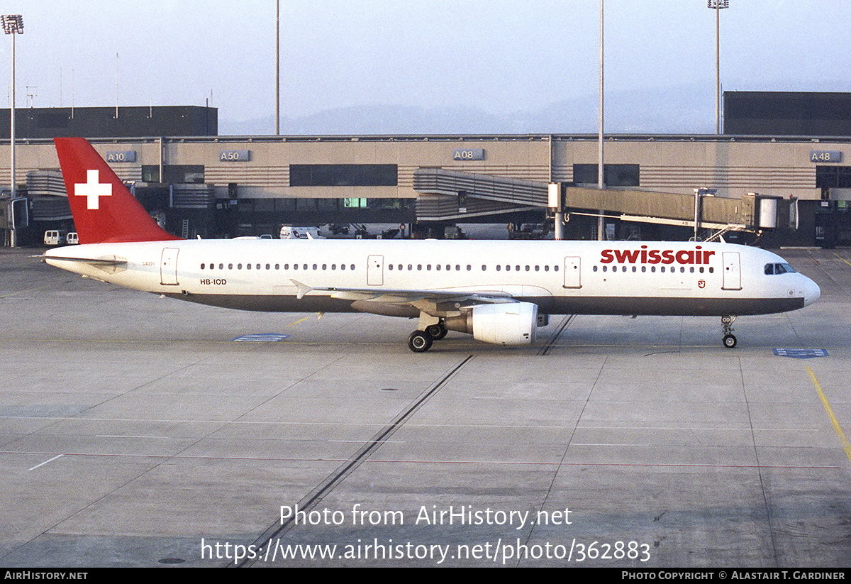 Aircraft Photo of HB-IOD | Airbus A321-111 | Swissair | AirHistory.net #362883