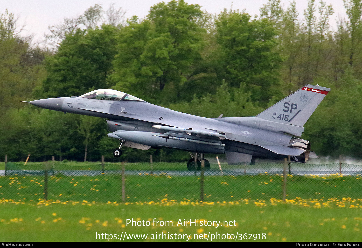 Aircraft Photo of 91-0416 / AF91-416 | Lockheed F-16CM Fighting Falcon | USA - Air Force | AirHistory.net #362918